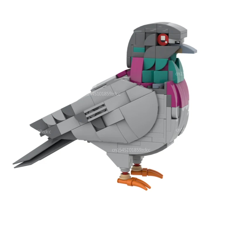 MOC Animal Bird Raven Kingfisher Feral Pigeon Model Building Blocks Set Robin Eagle Assembly Bricks Toys Birthday Xmas Gifts - Image 3