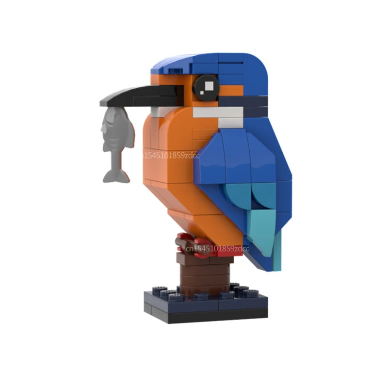 MOC Animal Bird Raven Kingfisher Feral Pigeon Model Building Blocks Set Robin Eagle Assembly Bricks Toys Birthday Xmas Gifts - Image 6