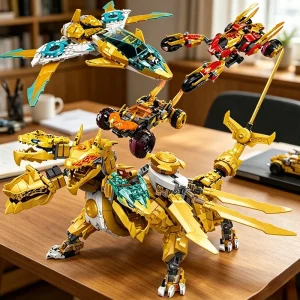 MOC NINJA Series Building Blocks Dragon Mecha Monastery Car Set Toy for Birthday Christmas Gift