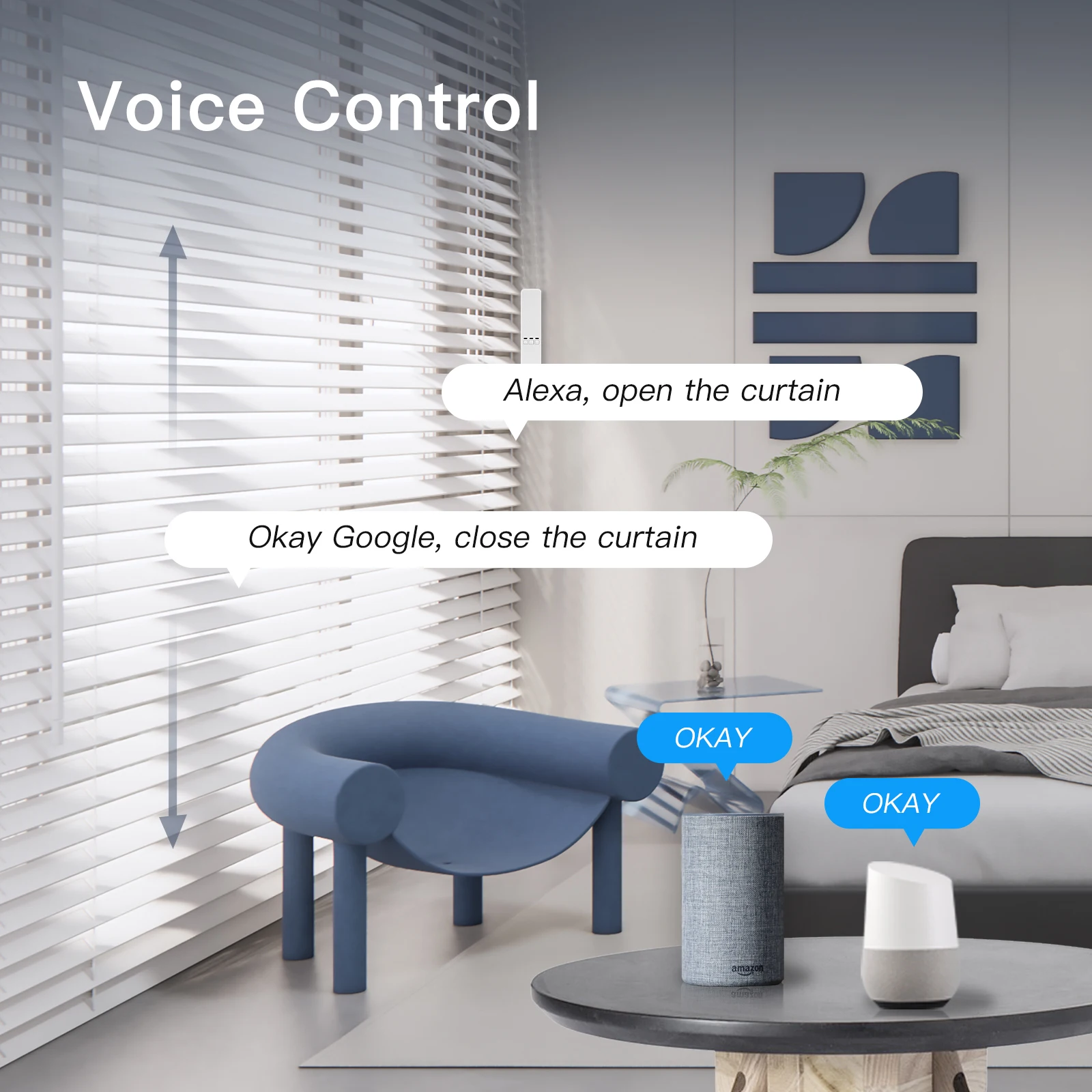 MOES Tuya WiFi Smart Motor Electric Chain Roller Blinds Shade Shutter Drive RF Remote Kit Smart Life App via Alexa/Google - Image 2