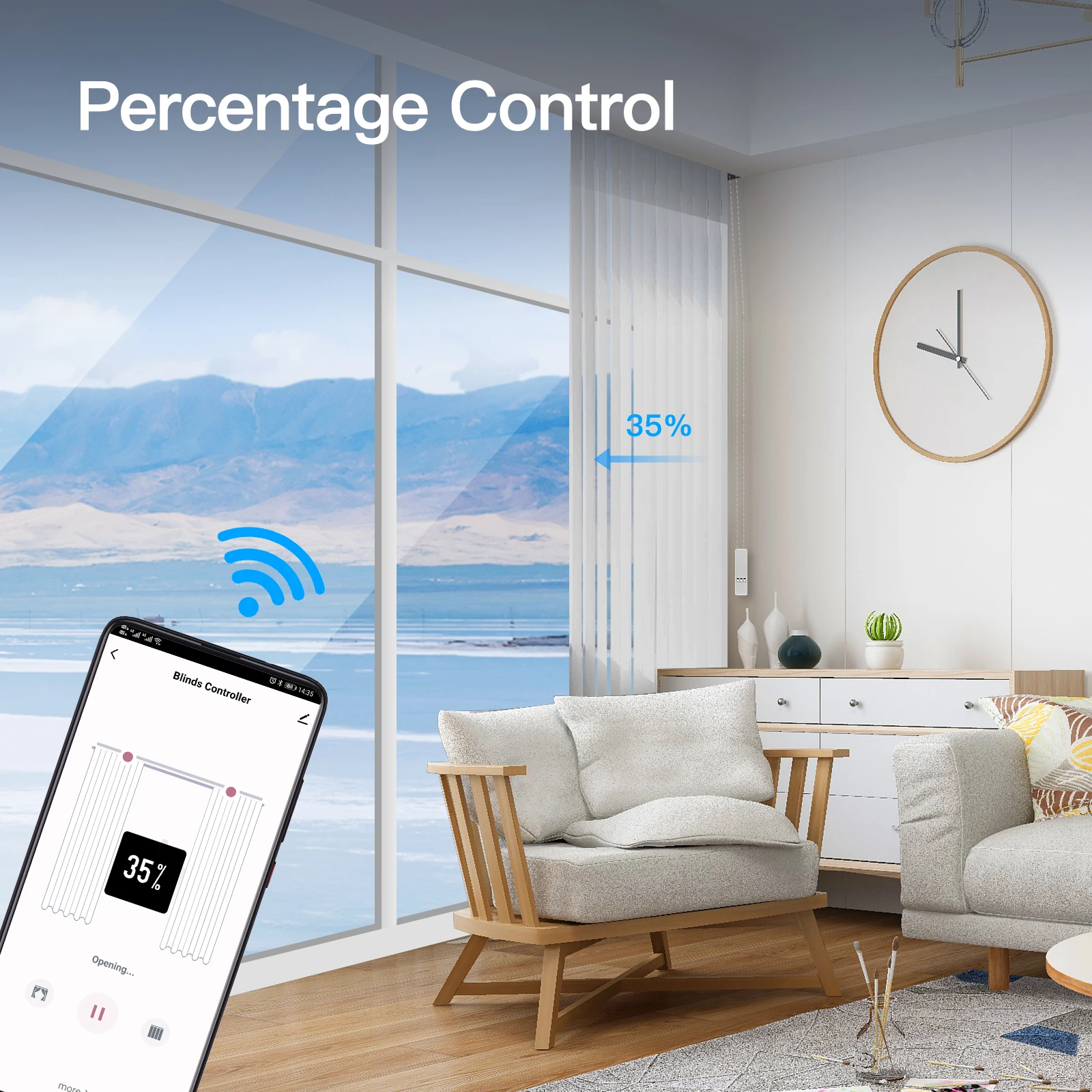 MOES Tuya WiFi Smart Motor Electric Chain Roller Blinds Shade Shutter Drive RF Remote Kit Smart Life App via Alexa/Google - Image 5