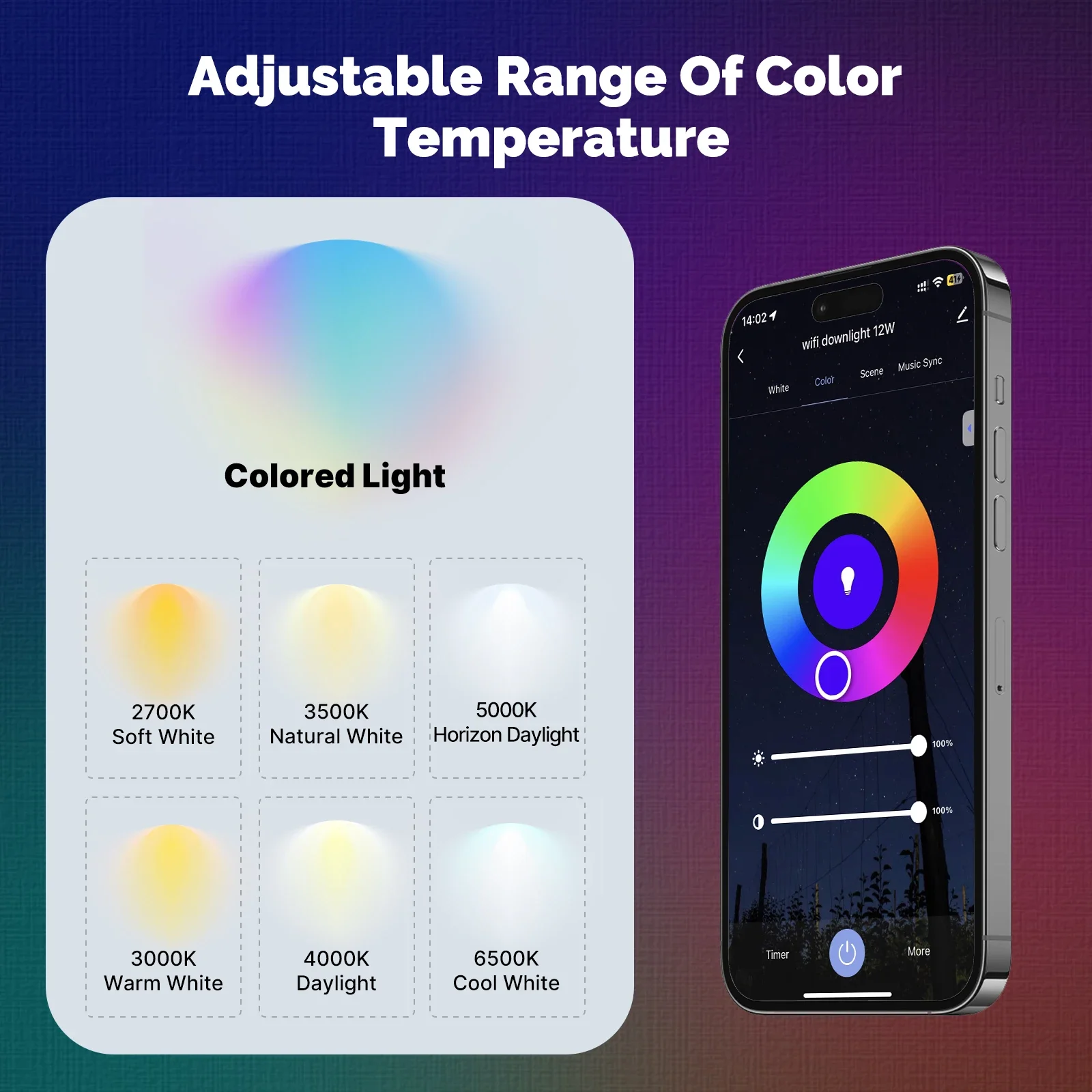 MOES WiFi Smart LED Downlight Zigbee Dimming Round Spot Light 9/12W RGB Color Changing Warm Cool light Alexa Google Home Vocie - Image 3