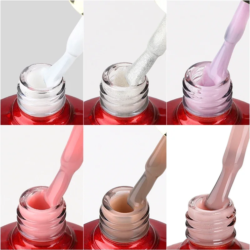 MSHARE Blush Pink Shade Color Rubber Base Gel Polish Nail Camouflage Nails Gel 10ml - Image 3