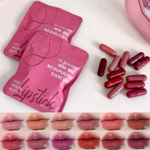 Magic Casa 12 Color Matte Lip Balm Set, Long-Lasting & Non-Fading, Perfect Gift for Women, Ideal for Makeup Festival
