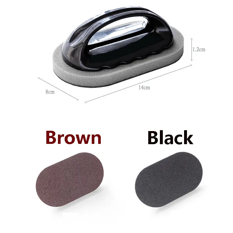 Magic Emery Sponge Brush with Handle Reusable Wipe Eraser Cleaner Kitchen Pot Brush BBQ Strong Decontamination Cleaning Tools - Image 3