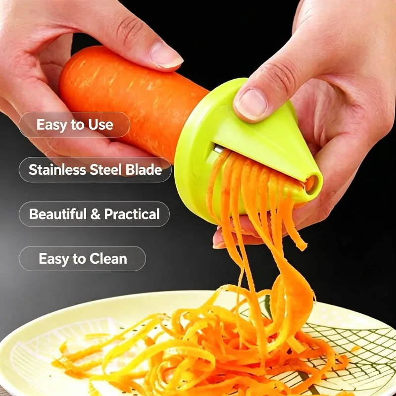Manual Vegetable Slicer Kitchen Rotating ShredderSpiral Peeler Fruit Potato Radish Grater Kitchen Gadgets Kitchen Accessories