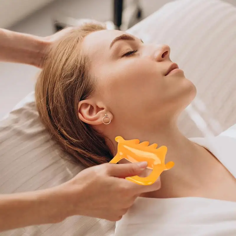 Massage Tool With Anti-Slip Handle Ergonomic Design Massage Nodules For Facial Skincare Muscle Relaxation Home Use - Image 5