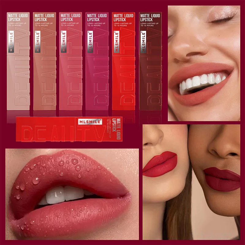 Matte Ink Liquid Lipstick Long Lasting Velvet Nude Lip Gloss Non-stick Cup Waterproof Lips Tint Waterproof Make Up - Image 2