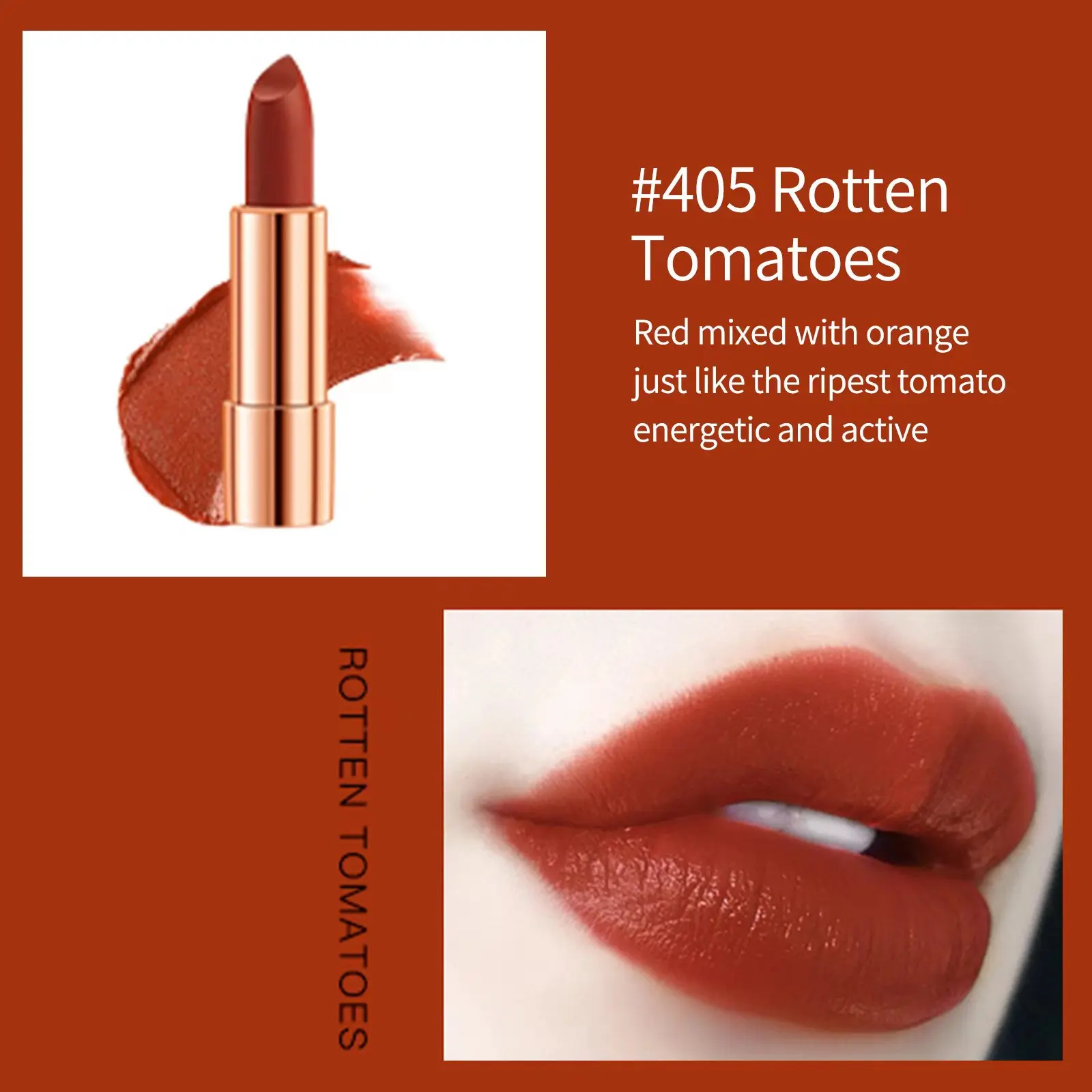 Matte Lipstick Set 3 Colours with Silver Chain Bag Waterproof Non-Stick Long Lasting Makeup Red 3.5gx3pcs for Women and Girls - Image 2
