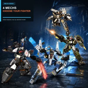Mecha Building Block Set for Adults, 14+ Collector Display Model, Sci-Fi Robot Brick Kit for Desk Decor and Collection
