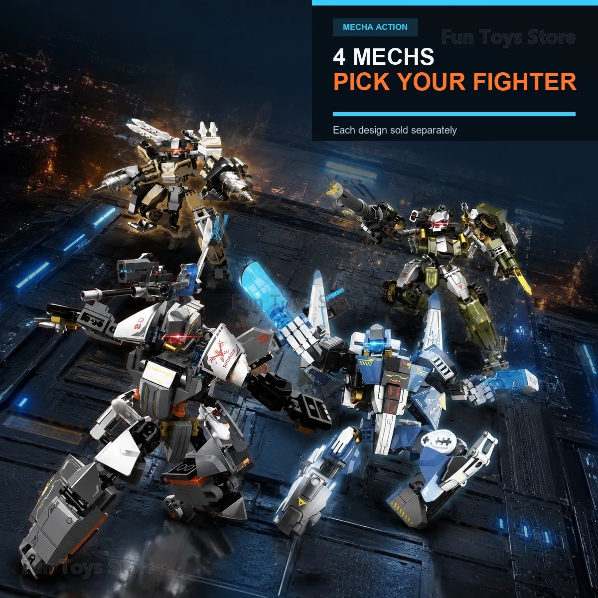Mecha Building Block Set for Adults, 14+ Collector Display Model, Sci-Fi Robot Brick Kit for Desk Decor and Collection - Image 6