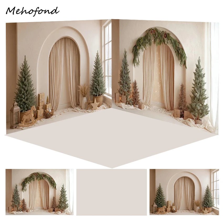 Mehofond Gentle Cream Storm Simia Christmas Background Gift Kid's Photo Birthday Family Festival Portrait Photography Decor