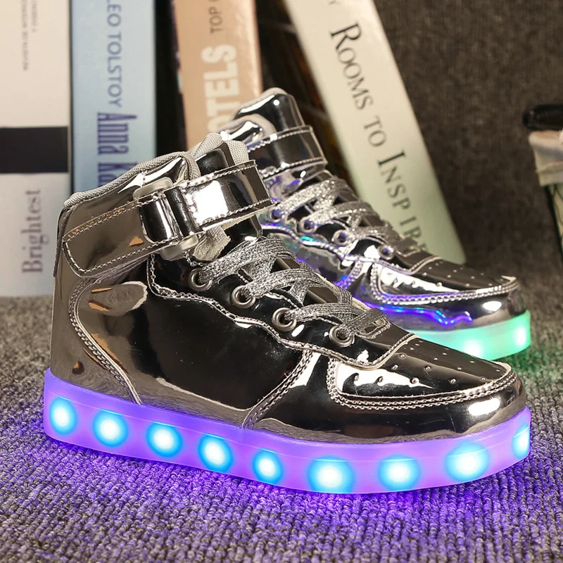 Men Sneakers Kid Boots Girl Boy Footwear Women Fashion Casual Sport Outdoor Dance Flats Children Led Light Up Hip-Hop Shoes - Image 2