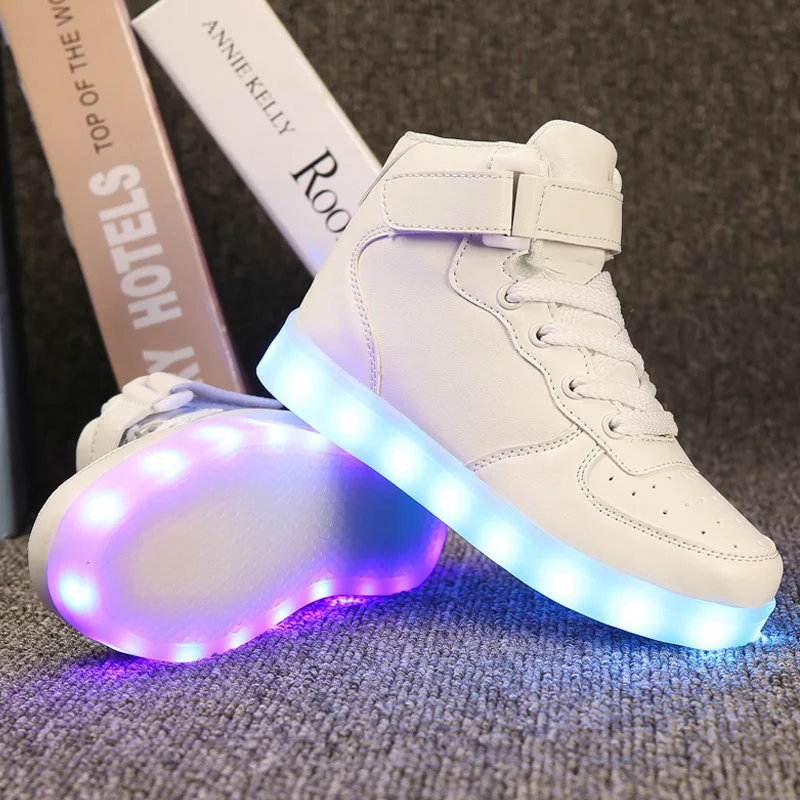 Men Sneakers Kid Boots Girl Boy Footwear Women Fashion Casual Sport Outdoor Dance Flats Children Led Light Up Hip-Hop Shoes - Image 4