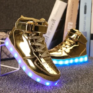 Men Sneakers Kid Boots Girl Boy Footwear Women Fashion Casual Sport Outdoor Dance Flats Children Led Light Up Hip-Hop Shoes