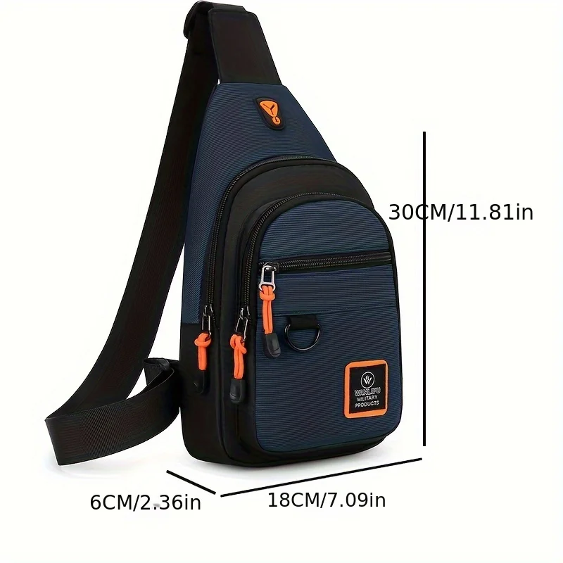 Men's Leisure Outdoor Hiking Bike Shoulder Bag, Waterproof Sports Crossbody Bag, Travel Backpack, Men's Chest Bag, Shoulder Bag - Image 2