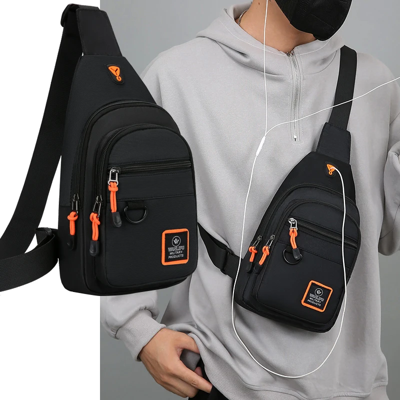 Men's Leisure Outdoor Hiking Bike Shoulder Bag, Waterproof Sports Crossbody Bag, Travel Backpack, Men's Chest Bag, Shoulder Bag - Image 4