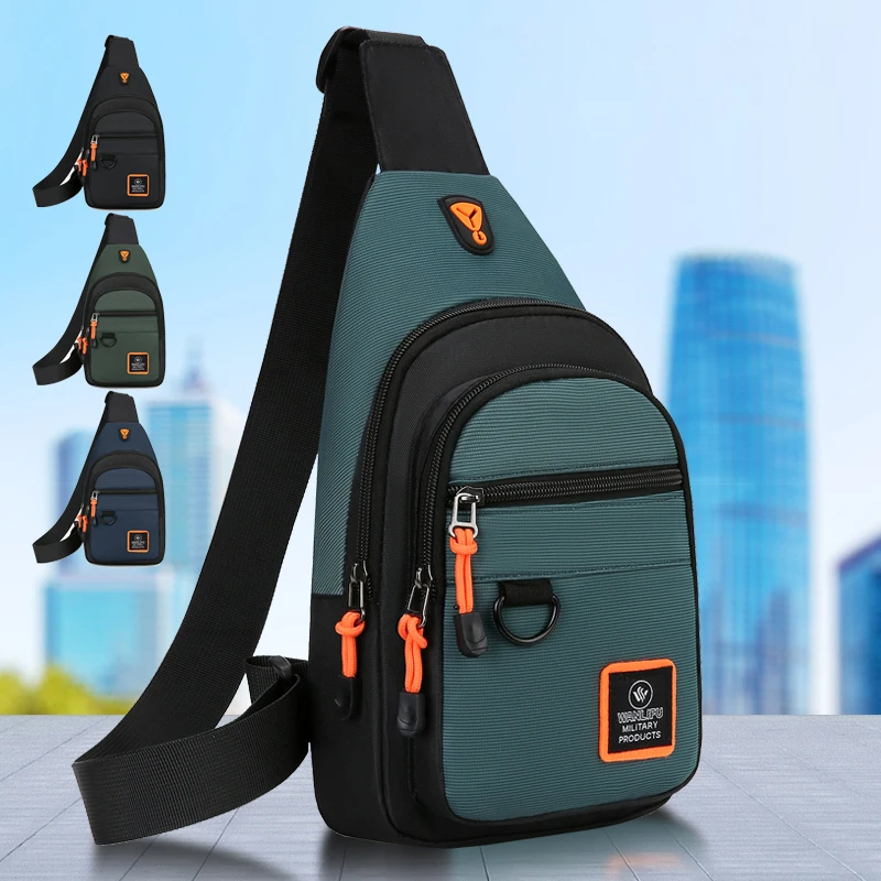 Men's Leisure Outdoor Hiking Bike Shoulder Bag, Waterproof Sports Crossbody Bag, Travel Backpack, Men's Chest Bag, Shoulder Bag - Image 5