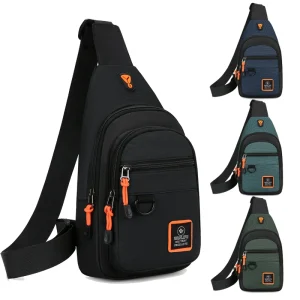 Men's Leisure Outdoor Hiking Bike Shoulder Bag, Waterproof Sports Crossbody Bag, Travel Backpack, Men's Chest Bag, Shoulder Bag