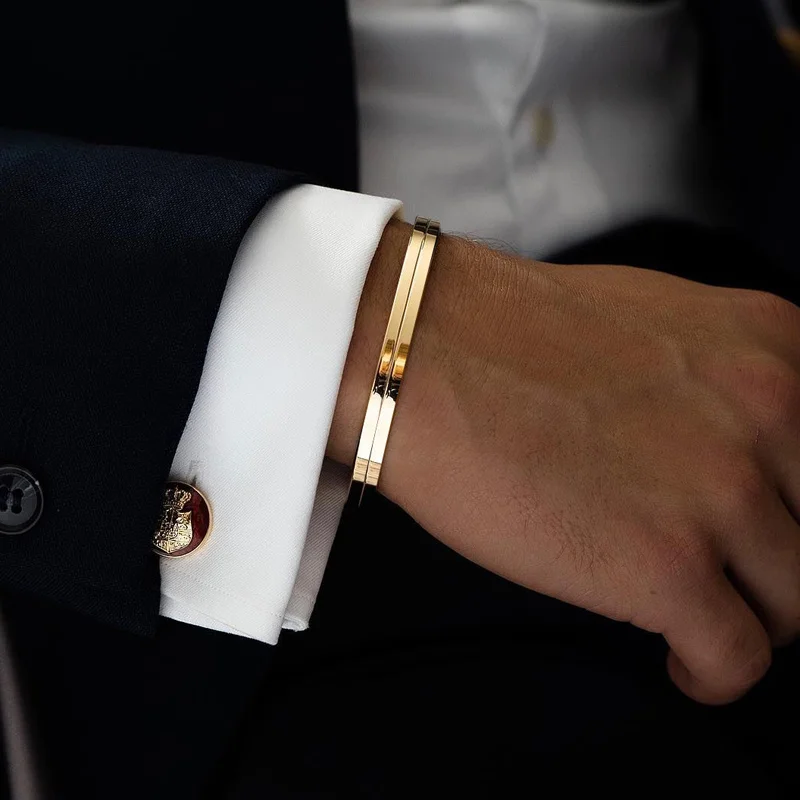Men's Thin Bracelet,Stainless Steel Cuff Bangle Bracelet, Thin Cuff, Boyfriend Cuff, Gifts for Him, Father's Day Gifts