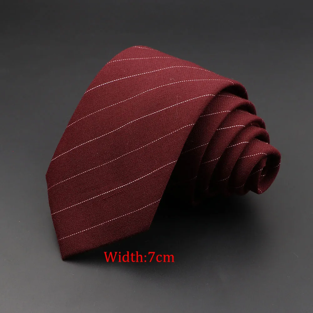 Mens Ties 6cm Classic Cotton Handmade Skinny Grey Plaid Neckties Striped Narrow Collar Slim Cashmere Casual Tie Accessories Gift - Image 5