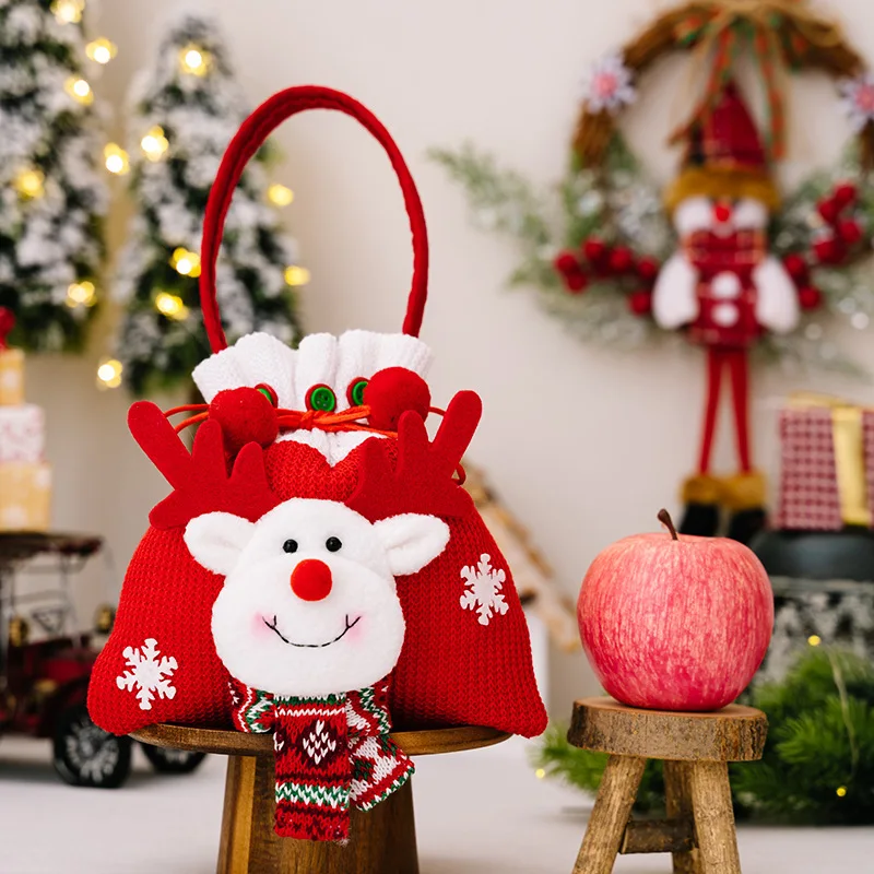 Merry Christmas Apple Bags Exquisite Santa Claus Xmas Gifts Bag Drawstring Portable Christmas Gift Bags New Year Candy Pouch New - Image 4