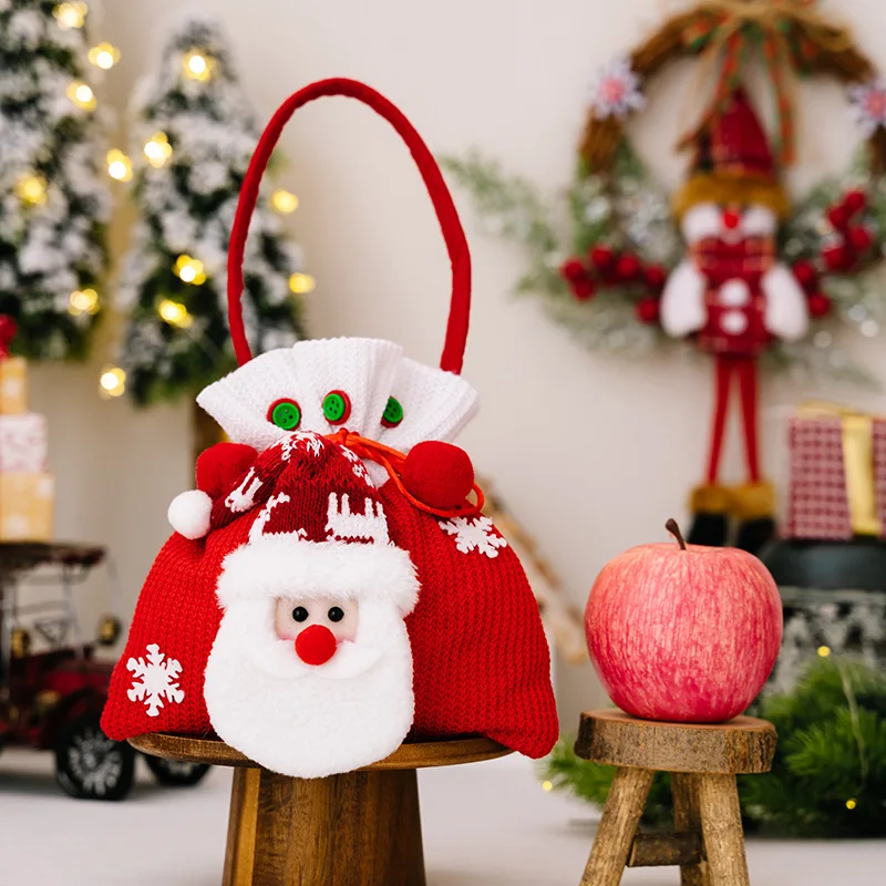 Merry Christmas Apple Bags Exquisite Santa Claus Xmas Gifts Bag Drawstring Portable Christmas Gift Bags New Year Candy Pouch New - Image 6