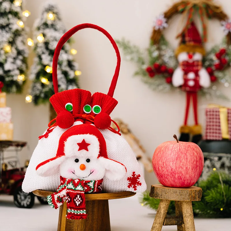 Merry Christmas Apple Bags Exquisite Santa Claus Xmas Gifts Bag Drawstring Portable Christmas Gift Bags New Year Candy Pouch New - Image 5