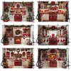 Merry Christmas Wreath Socks Kitchen Theme Banner Decoration Background, Birthday Party, Home Decoration Photography Background
