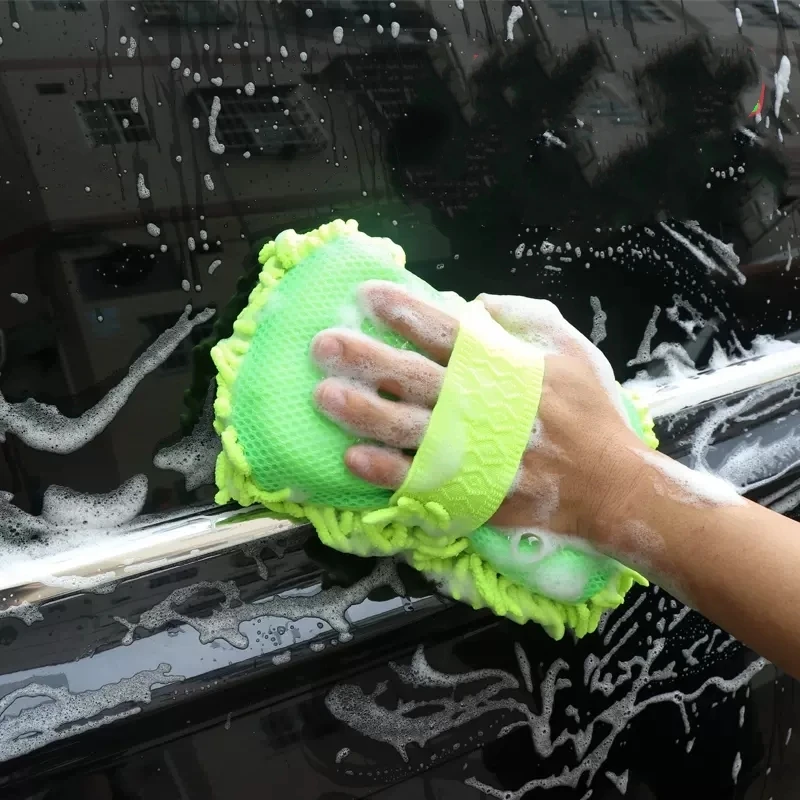 Microfiber Car Washer Sponge Cleaning Car Care Detailing Brushes Washing Towel Auto Gloves Styling Accessories - Image 2