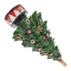 Mini Christmas Tree Desktop Resin Tabletop Pine Brush Tree Holiday Decoration Photo Prop Christmas Sisal Trees