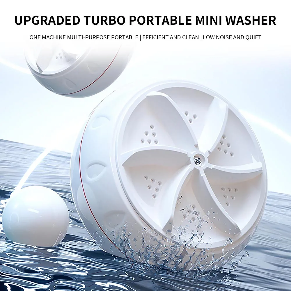 Mini Ultrasonic Washer for Baby Clothes Portable Turbo Washing Machine Hight Power Underwear Socks Business Travel USB Washer - Image 2