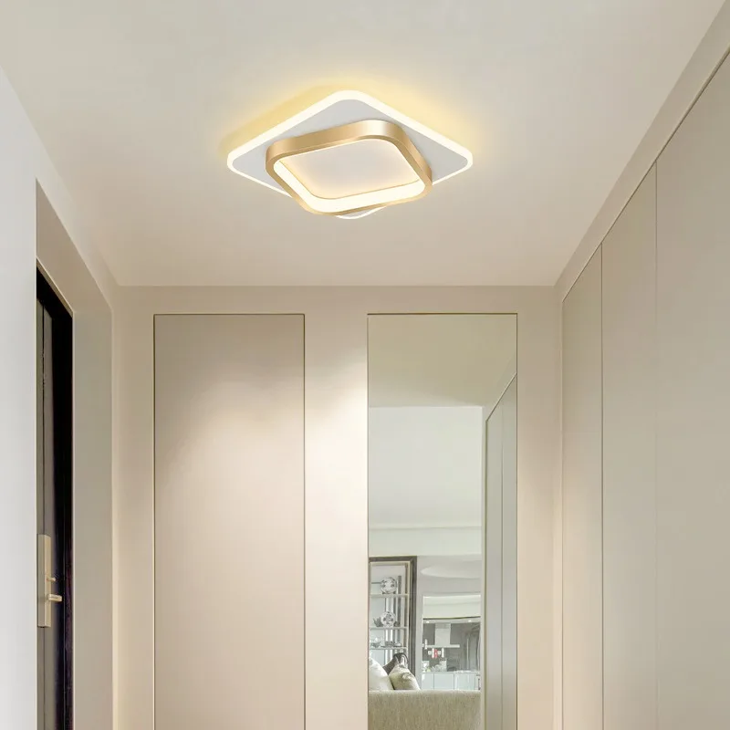 Modern Metal LED Aisle Light Nordic 220V Luxury Creative Ceiling Lamp Corridor Aisle Stair Decor Lighting Gold Ceiling Light - Image 2