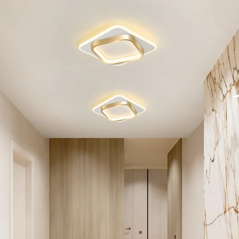 Modern Metal LED Aisle Light Nordic 220V Luxury Creative Ceiling Lamp Corridor Aisle Stair Decor Lighting Gold Ceiling Light - Image 4