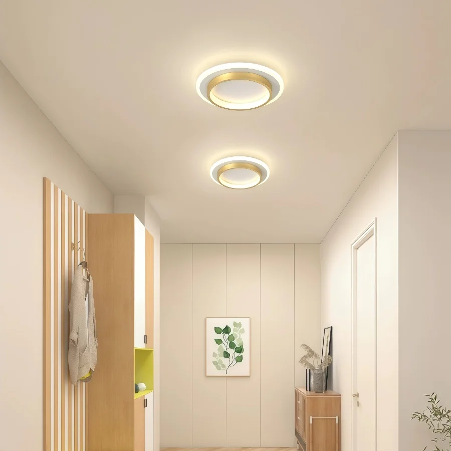 Modern Metal LED Aisle Light Nordic 220V Luxury Creative Ceiling Lamp Corridor Aisle Stair Decor Lighting Gold Ceiling Light - Image 3