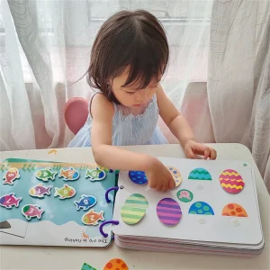 Montessori Paste Quiet Book Children Toy Paste My First Busy Kids Book Animal Number Matching Puzzle Game Educational Toy Libros