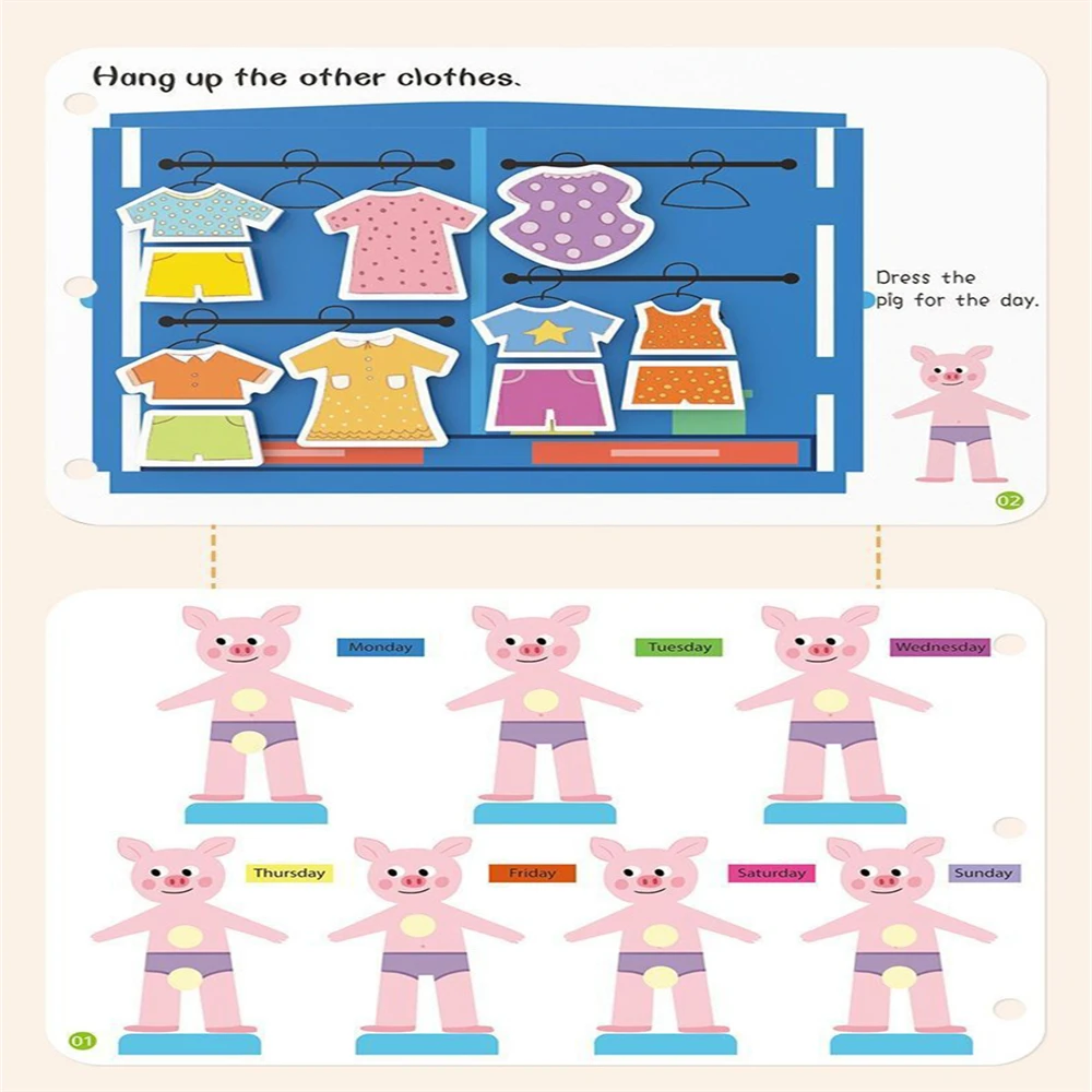Montessori Paste Quiet Book Children Toy Paste My First Busy Kids Book Animal Number Matching Puzzle Game Educational Toy Libros - Image 5
