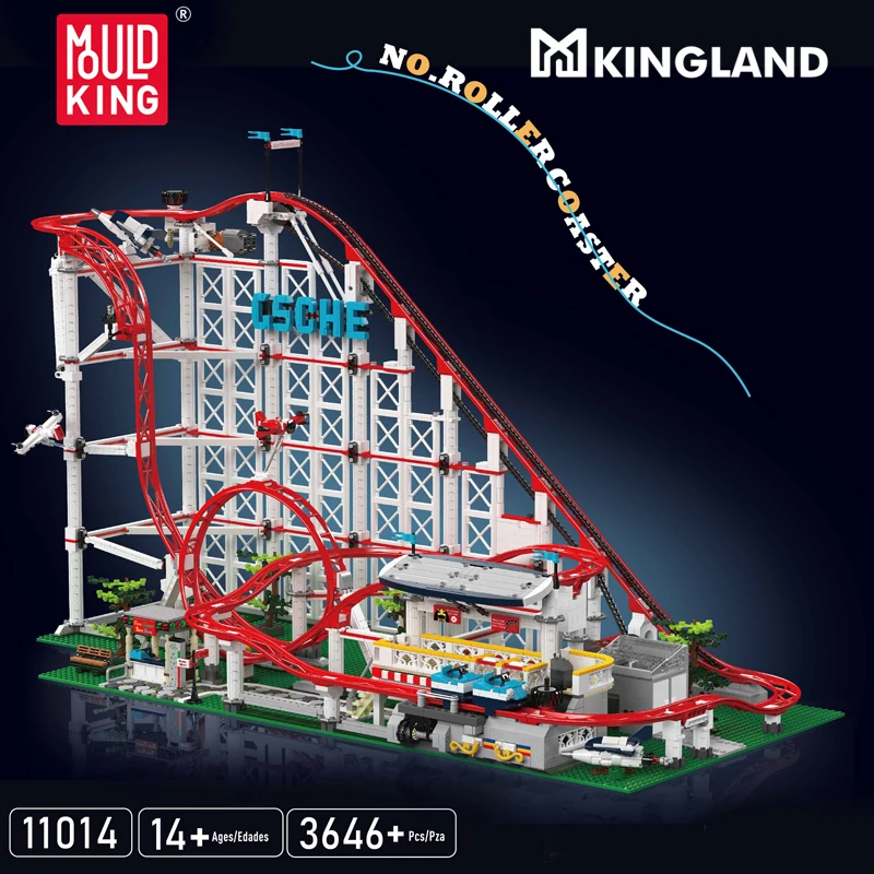 Mould King 11014 Amusement Park Toys The Motorized Rolle Coaster Building Block Assembly Roller Coaster Set Kids Christmas Gift - Image 3