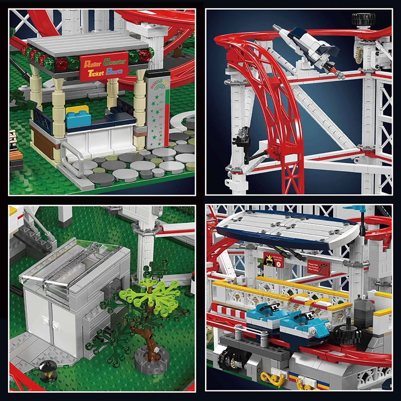 Mould King 11014 Amusement Park Toys The Motorized Rolle Coaster Building Block Assembly Roller Coaster Set Kids Christmas Gift - Image 5