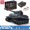 Mould King 20014 Technical Car Toys The APP&RC Motorized Tiger Tank Building Block Assembly Tank Brick Set Kids Christmas Gift