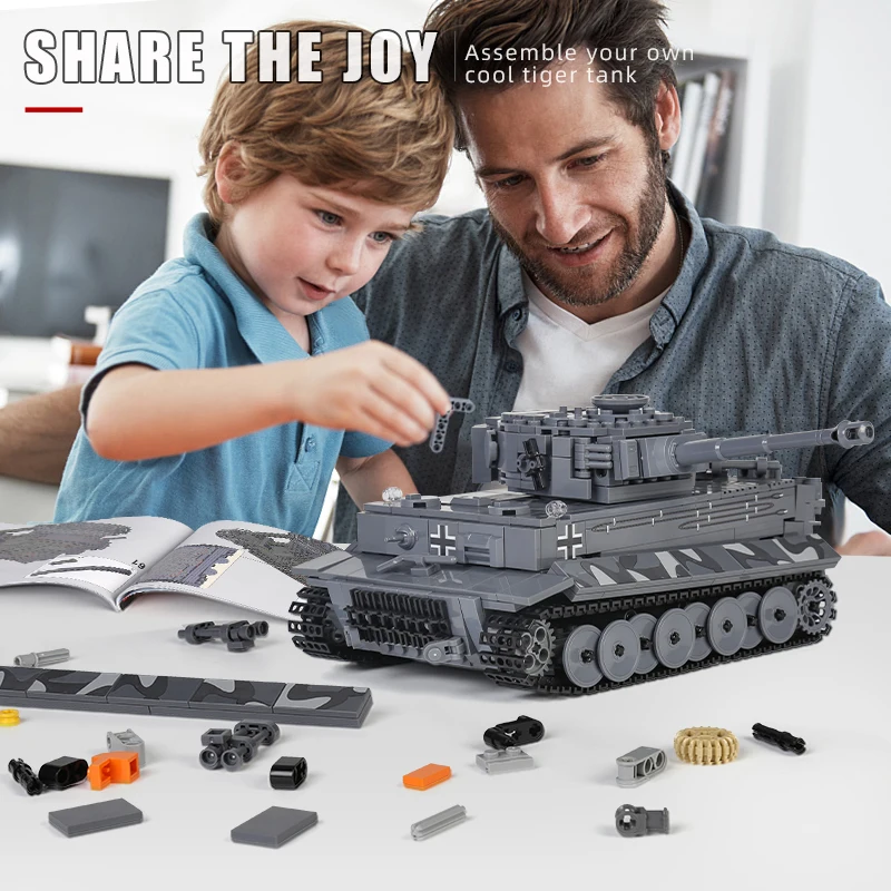Mould King 20014 Technical Car Toys The APP&RC Motorized Tiger Tank Building Block Assembly Tank Brick Set Kids Christmas Gift - Image 3
