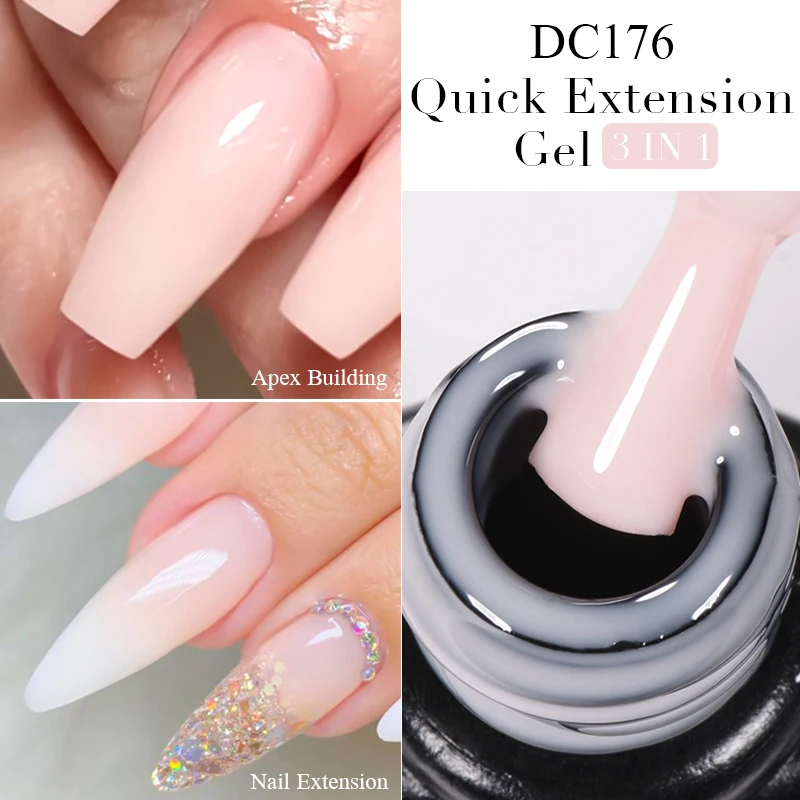 Mtssii 7ML Quick Extension Nail Gel Vernis Semi Permanent Acrylic Crystal White Clear Nude Gel Nail Polish UV Construction Gel