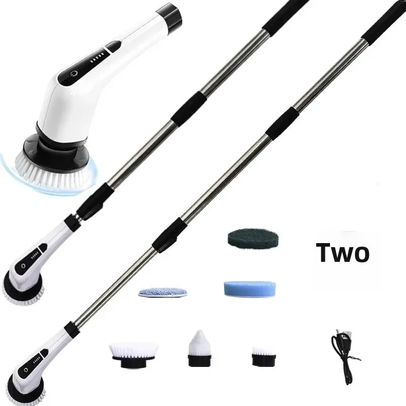 Multi-Functional Electric Cleaning Brush Waterproof Bathroom No Dead Angle Bathtub Brush Extendable Long Rod High Torque - Image 3