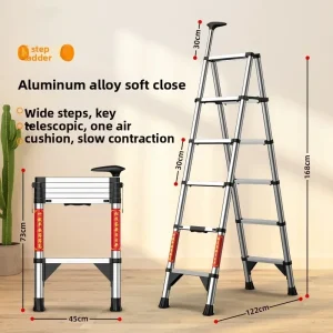 Multi-functional Household Goods Telescopic Ladder Household Folding Ladder Herringbone Ladder Thickened