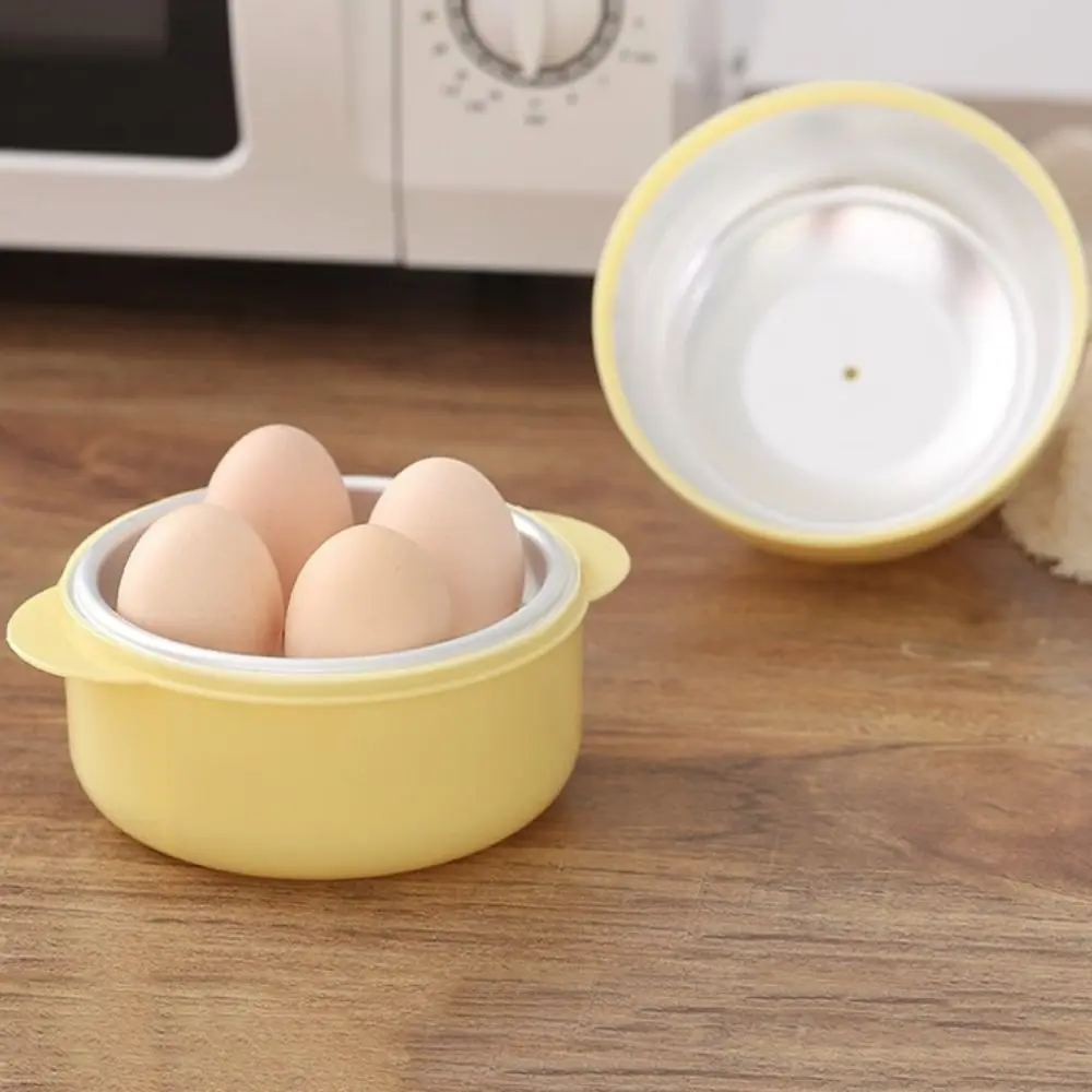 Multifunctional 4 Grids Egg Shape Microwave Egg Steamer Professional White Microwave Boiled Egg Maker Quick Egg Cooker Breakfast - Image 3