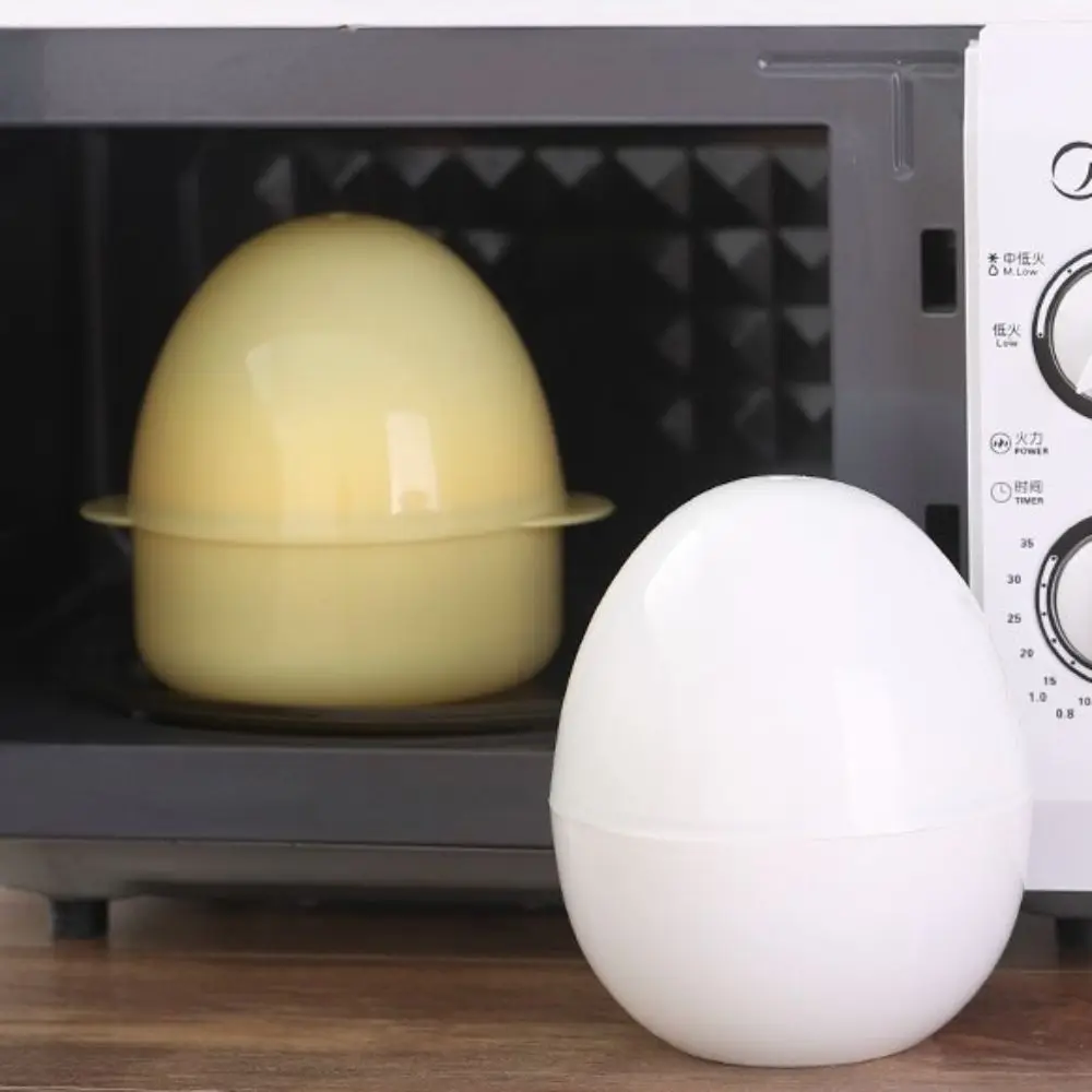Multifunctional 4 Grids Egg Shape Microwave Egg Steamer Professional White Microwave Boiled Egg Maker Quick Egg Cooker Breakfast - Image 5
