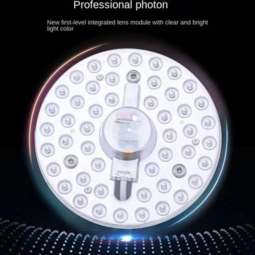 Muunnn AC220V-240V LED Ring PANEL Circle Light Tricolor dimming 36W 24W 18W 12W Cold white Round Ceiling board the circular lamp - Image 6