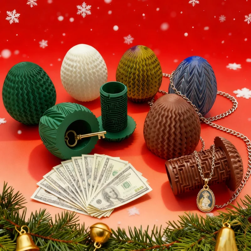 Mystery Egg Maze Gift Box Money Puzzle Box with Hidden Compartment Christmas Easter Intellectual Unlocking Maze Game Gift - Image 2