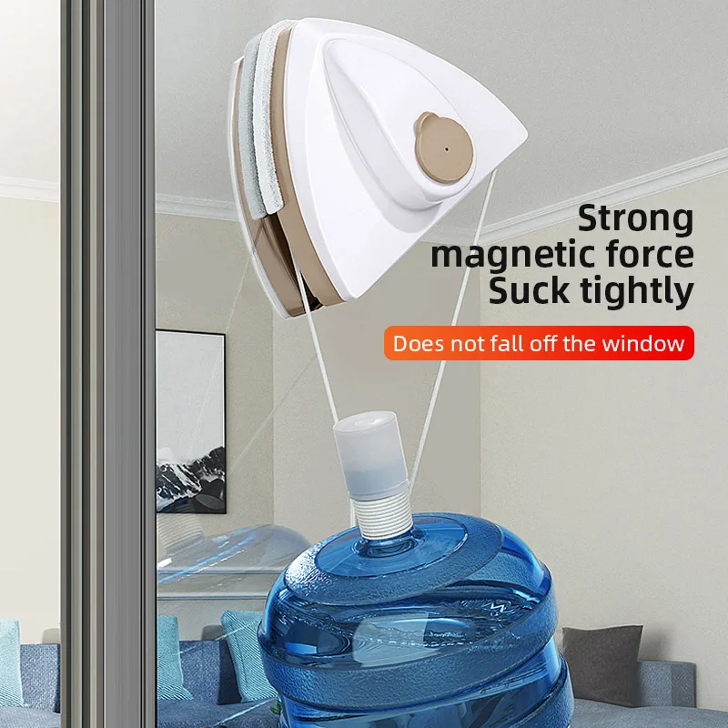 NEW Household Office Special Window Cleaner Magnetic Glass Window Cleaning Tool Automatic Water Discharge Double-layer Wiper - Image 2