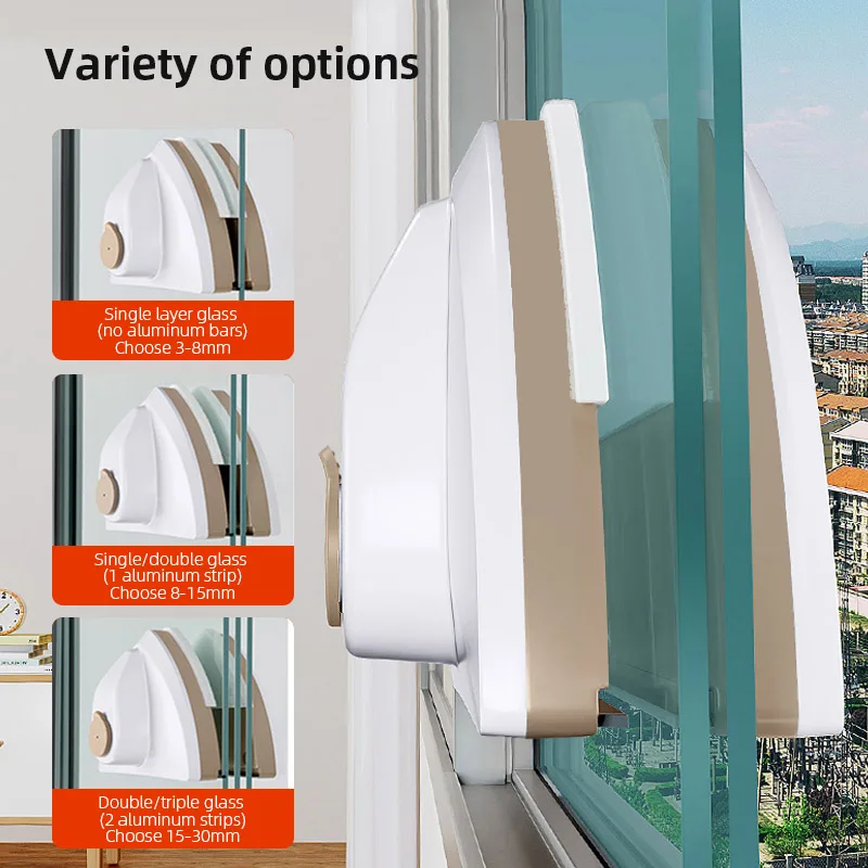NEW Household Office Special Window Cleaner Magnetic Glass Window Cleaning Tool Automatic Water Discharge Double-layer Wiper - Image 5